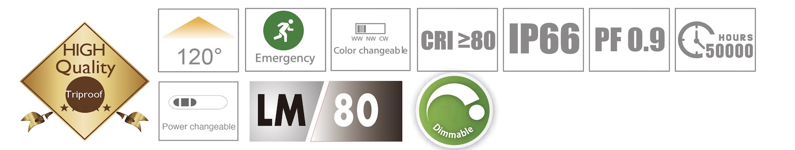 TRP01 IP65 Triproof Light Detail